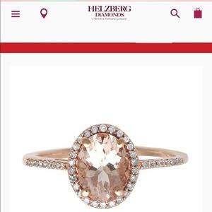 10k rose gold morganite and diamond ring